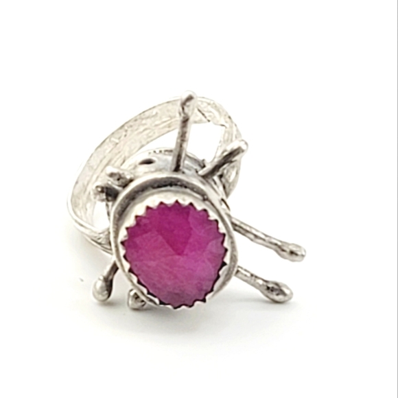 SOLD" BUT CAN MAKE IT IN UR SIZE PINK SAPPHIRE RING HANDMADE IN STERLING SILVER - Picture 2 of 6
